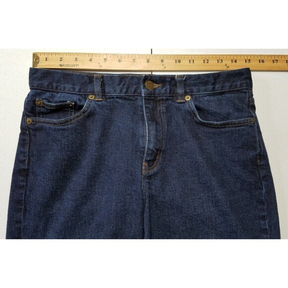 Ralph Lauren Classic Straight Mid-Rise Dark Blue Denim Stretch Jeans Women's 6 - Picture 2 of 15